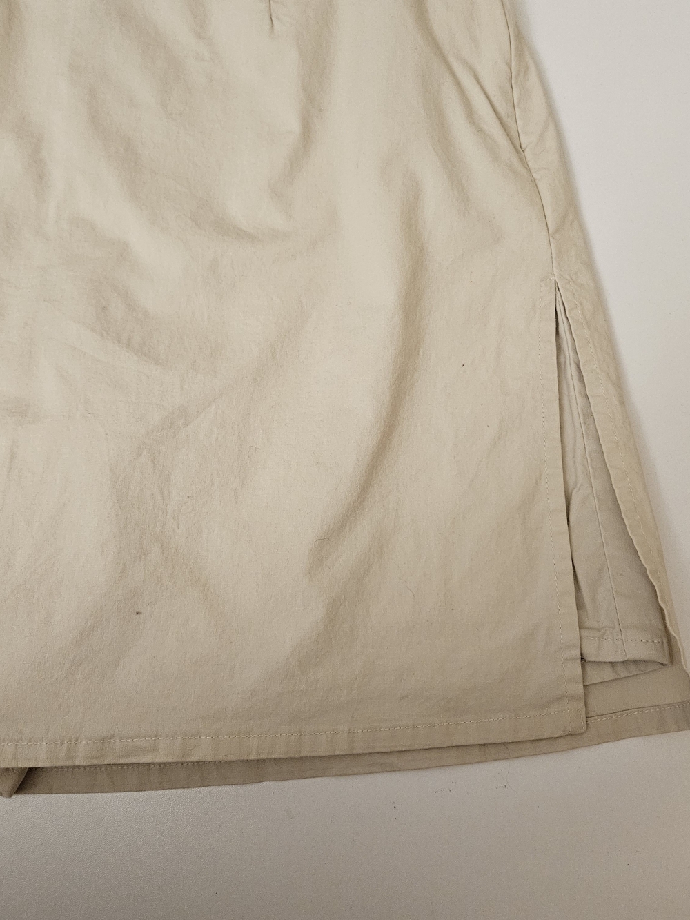 Classic Women's Cream A-Line Skirt Van Heusen Stretch Y2K Khaki Skirt Womens 6 - Picture 2 of 8